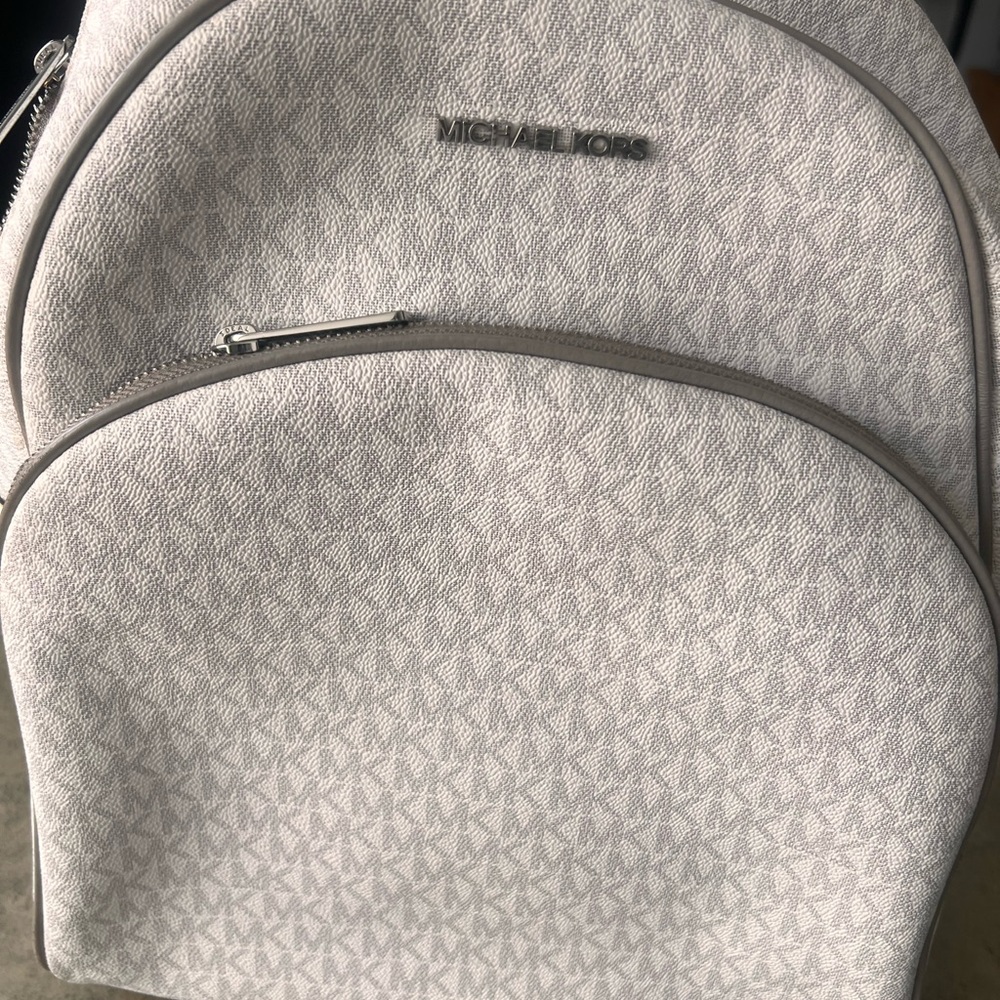 Michael Kors Cream Patterned Backpack
